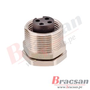 CONECTOR 7/8 DE 3 PINES HEMBRA CHASIS ROSCADO EXTERNO CAZN 7/8-S3-GWFM26