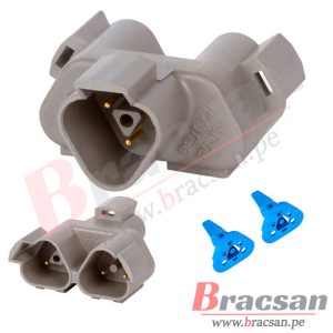CONECTOR AUTOMOTRIZ ADAPTADOR EN T MACHO 3 PINES DEUTSCH DT04-3P-P007