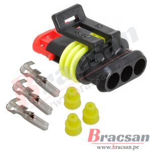 CONECTOR AUTOMOTRIZ AMP SUPERSEAL 1.5 3 PINES HEMBRA TE CONNECTIVITY 282087-1