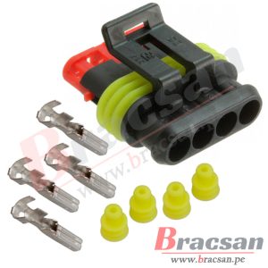 CONECTOR AUTOMOTRIZ AMP SUPERSEAL 1.5 4 PINES HEMBRA TE CONNECTIVITY 282088-1