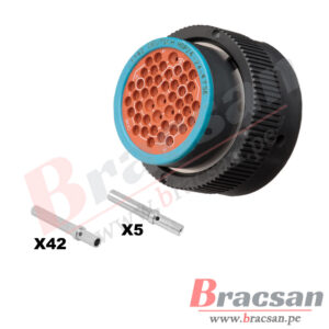 CONECTOR AUTOMOTRIZ CIRCULAR HEMBRA 14 PINES 20-14AWG DEUTSCH HDP26-18-14SE