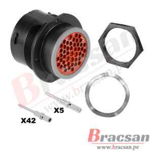 CONECTOR AUTOMOTRIZ CIRCULAR MACHO 14 PINES 20-14AWG DEUTSCH HDP24-18-14PE