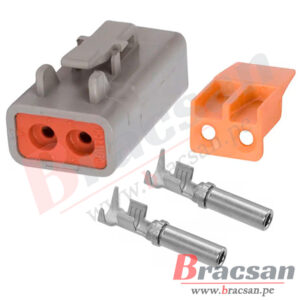 CONECTOR AUTOMOTRIZ HEMBRA DEUTSCH 2 PINES 14-10AWG DTP06-2S
