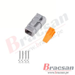 CONECTOR AUTOMOTRIZ HEMBRA DEUTSCH 4 PINES 22-16AWG DTM06-4S