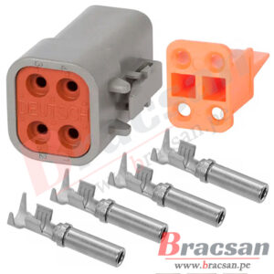 CONECTOR AUTOMOTRIZ HEMBRA DEUTSCH 4 PINES 14-10AWG DTP06-4S