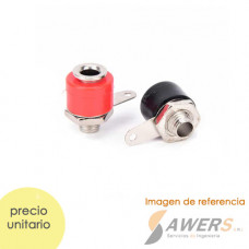 Conector banana hembra JS-910B 4mm (largo)