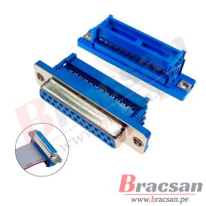 CONECTOR HEMBRA D-SUB 25 PINES DB25 PARA CABLE FLAT 1.27MM DB25H-FLAT