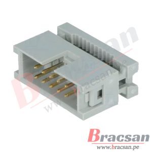 CONECTOR IDC 10 PINES MACHO 2.54MM PARA CABLE FLAT 1.27MM CONNFLY DS1015-10NN2A