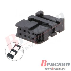 CONECTOR IDC 8 PINES HEMBRA 2.54MM PARA CABLE FLAT 1.27MM CONNFLY DS1016-08MA2BB