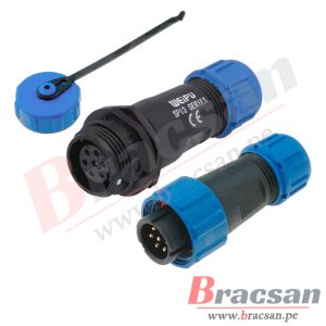 CONECTOR IMPERMEABLE HERMETICO AEREO 13MM IP68 7 PINES WEIPU SP1310/P7A