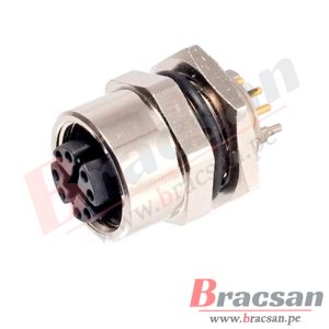 CONECTOR M12 PARA CHASIS, PANEL DE 8 PINES HEMBRA TIPO X BS CONNECTOR M12-8XHC