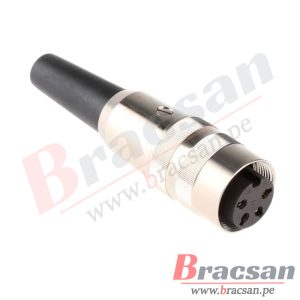 CONECTOR M16 DE 4 PINES HEMBRA RECTO METALICO LUMBERG KV 40