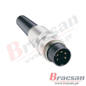 CONECTOR M16 DE 5 PINES MACHO RECTO METALICO LUMBERG SV 50/6