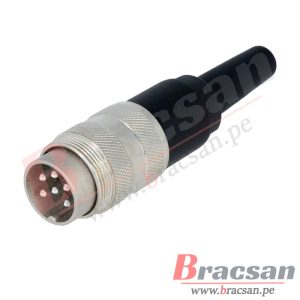 CONECTOR M16 RECTO DE 6 PINES MACHO METALICO AMPHENOL C091-T3400-001