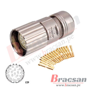 CONECTOR M23 SERVOMOTOR 17 PINES HEMBRA RECTO CAZN M623-S17P-GCAP11