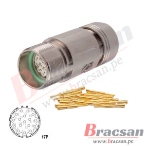 CONECTOR M23 SERVOMOTOR 17 PINES MACHO RECTO M623-P17P-GCKP11