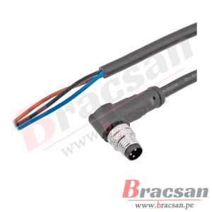 CONECTOR M8 3 PINES 3P MACHO ACOTADO CABLE DE 5 METROS CAN BUS PARA SENSOR M8-3MA-5MT