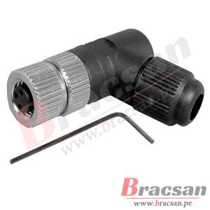CONECTOR M8 3 PINES HEMBRA PARA SENSOR ANGULO ACOTADO M8-3HA