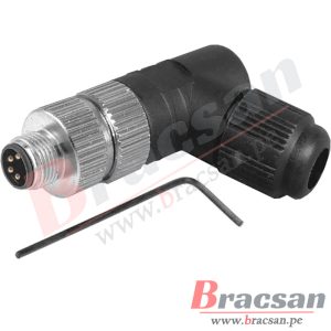 CONECTOR M8 4 PINES MACHO PARA SENSOR ANGULO ACOTADO M8-4MA