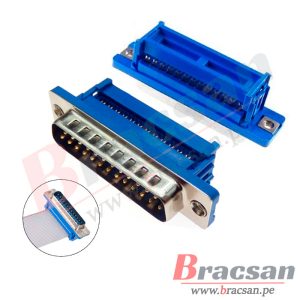 CONECTOR MACHO D-SUB 25 PINES DB25 PARA CABLE FLAT 1.27MM DB25M-FLAT