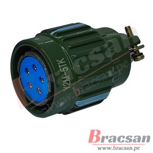 CONECTOR MILITAR AVIACION 5 PINES HEMBRA Y2M-5TK-H