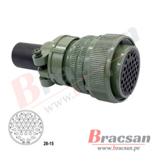 CONECTOR MILITAR AVIACION SERIE DS/MS 35 PINES HEMBRA RECTO DS3106A 28-15S-A