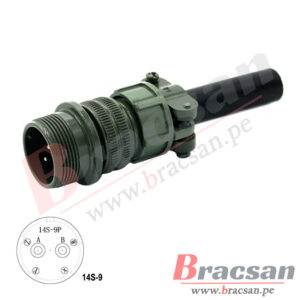 CONECTOR MILITAR AVIACION SERIE DS/MS 4 PINES MACHO AEREO DS3101A 14S-2P-A