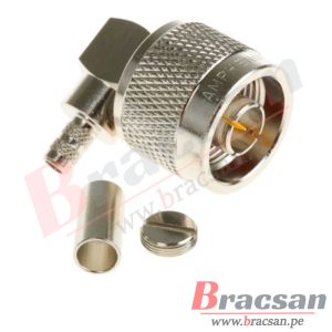 CONECTOR N MACHO ACOTADO CABLE RG-58 R/A AMPHENOL RF N1112B1-001-NT3G-58U-50