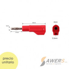 Conector Plug Banana Macho ETA3001