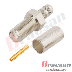 CONECTOR SMA HEMBRA CABLE RG-58 AMPHENOL RF SMA6111A1-NT50G58U50