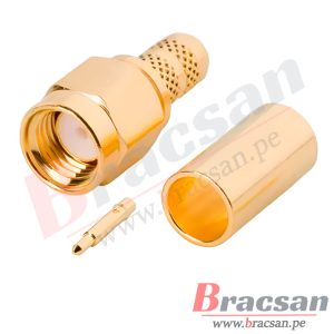 CONECTOR SMA MACHO CABLE RG-58 AMPHENOL RF SMA1111A1-3GT50G-58U-50