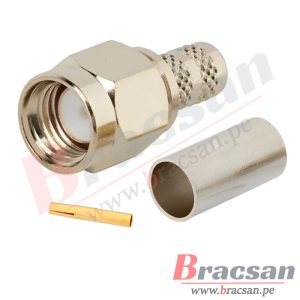 CONECTOR SMA MACHO RP (POLARIDAD INVERSA) CABLE RG-58 AMPHENOL RF RSMA1111A1-NT50G-58U