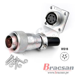 CONECTORES DE ALIMENTACIÓN AVIACIÓN MACHO+HEMBRA 16MM 4 PINES WEIPU WS16-4P