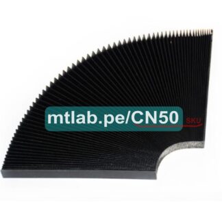 Cubierta tipo acordeón 245x15x1500mm para protoger los rodamiento de polvo o agua. CNC, actuadores lineales, etc.