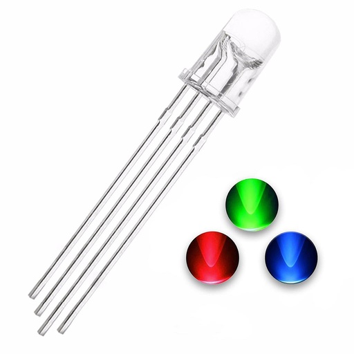Diodo LED Tricolor RGB 5mm 6000-12000 MCD