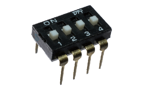 Dip switch 2 vias 4pines tipo circuito (KF1027A-254-2P)