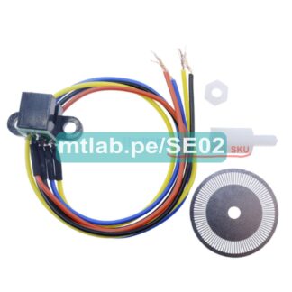 Disco de 100 ranuras, corte por laser, eje 3.5mm + sensor fotoeléctrico 5V  (ENCODER)