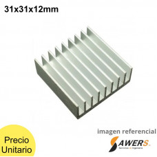 Disipador de Aluminio 31x31x12mm