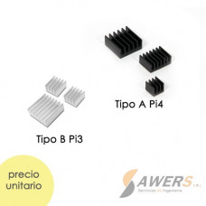 Disipador para Raspberry 3B (3 Piezas)