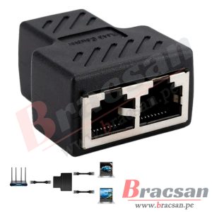 DIVISOR ADAPTADOR PARA CONECTOR RJ45 DE 1 A 2 PUERTOS GP-118(RJ45)FTP