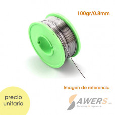 Estaño 60/40 diámetro 0.8mm, 100gr