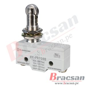 FINAL DE CARRERA MICROSWITCH 10A 250VAC SPDT PISTON CON RUEDA HANYOUNG NUX HY-PR708B