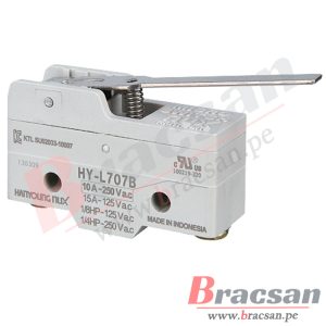 FINAL DE CARRERA MICROSWITCH 10A 250VAC SPDT CON PALANCA HANYOUNG NUX HY-L707B