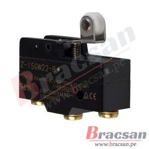 FINAL DE CARRERA MICROSWITCH 15A 250VAC SPDT PALANCA CORTA CON RUEDA OMRON Z-15GW22-B