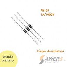 FR107 Diodo de recuperacion rapida 1A 1000 V