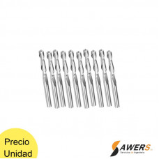 Fresa CNC 3.175 Bola de doble filo