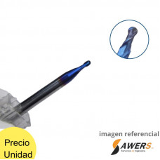 Fresa Corte Espiral BallNose HRC45 R=2.0 SHK=4mm