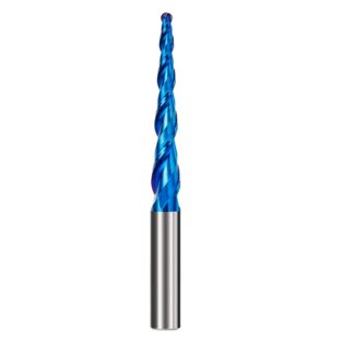 Fresa de bola cónica de 2 hilos R1.0x20xD6x50L