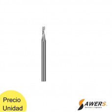 Fresa de Corte Espiral 1 Labio 2x6Hx38L