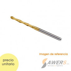 Fresa de corte espiral 2 flauta CED=2mm SHK=3.175mm